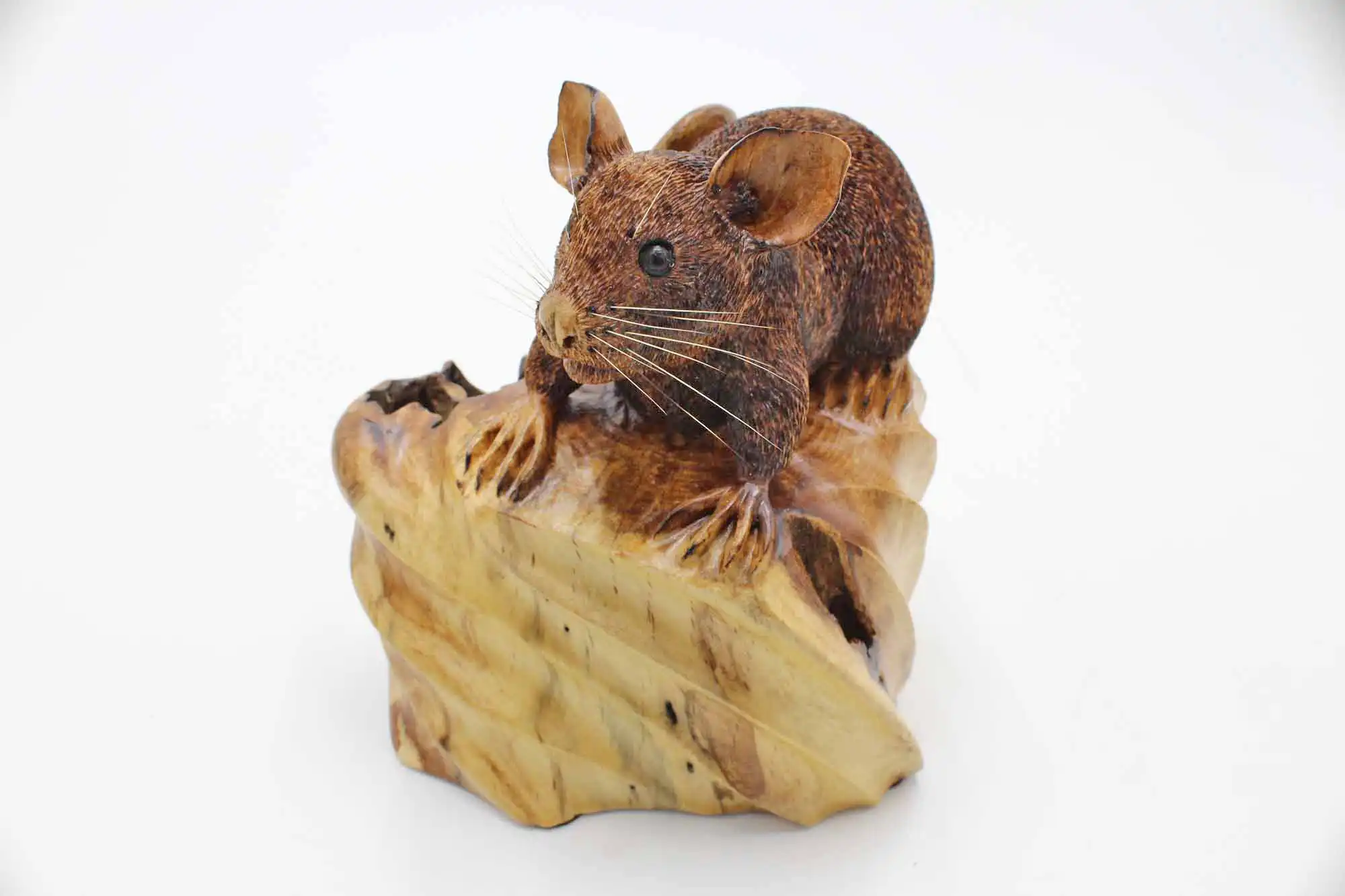 Mouse woodcarving sculpture